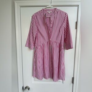 johnnie-O Pink and White Striped Dress NWT